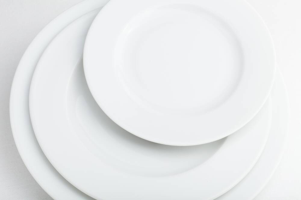 Assiette plate Roma porcelaine blanche D 26 cm